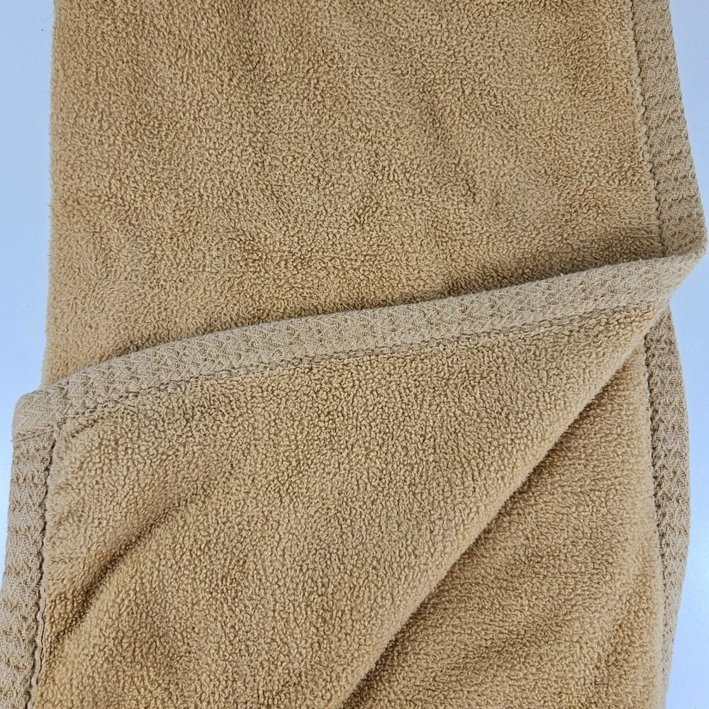 Peacock Alley 100% Egyptian Cotton All Seasons Throw Blanket Camel 51